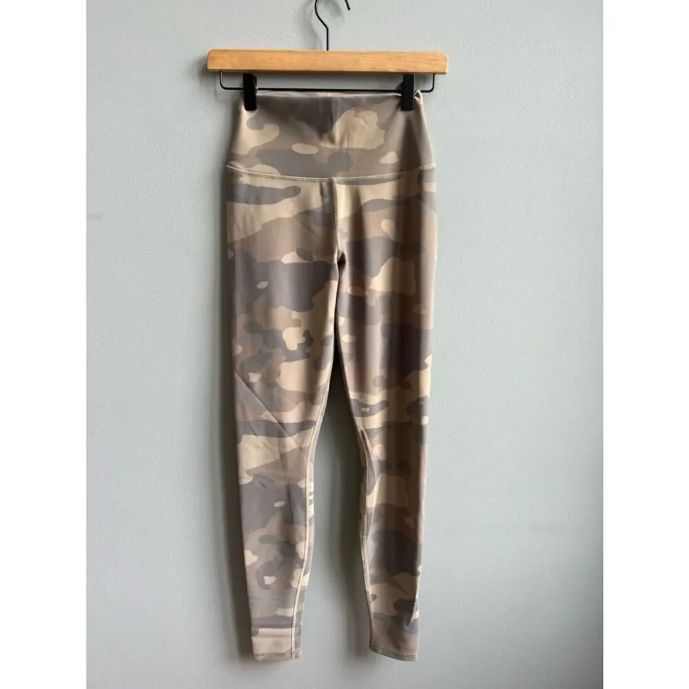 ALO Yoga Camo Leggings High Waist Brown and Tan Size XS